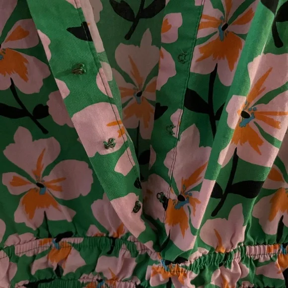 Anthropologie Somerset Mini Green Floral Dress 2X - Picture 10 of 16